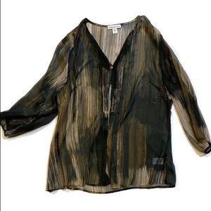 Coldwater Creek Semi-Sheer Open Cardigan Women 14